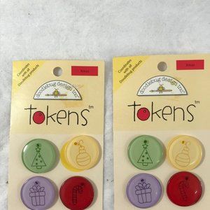 Doodlebug Christmas tokens scrapbook greeting card